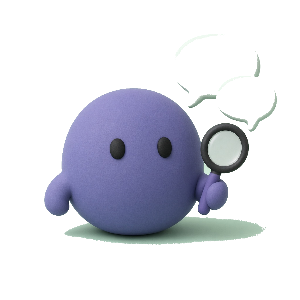 Indigo blob mascot finding public pain signals